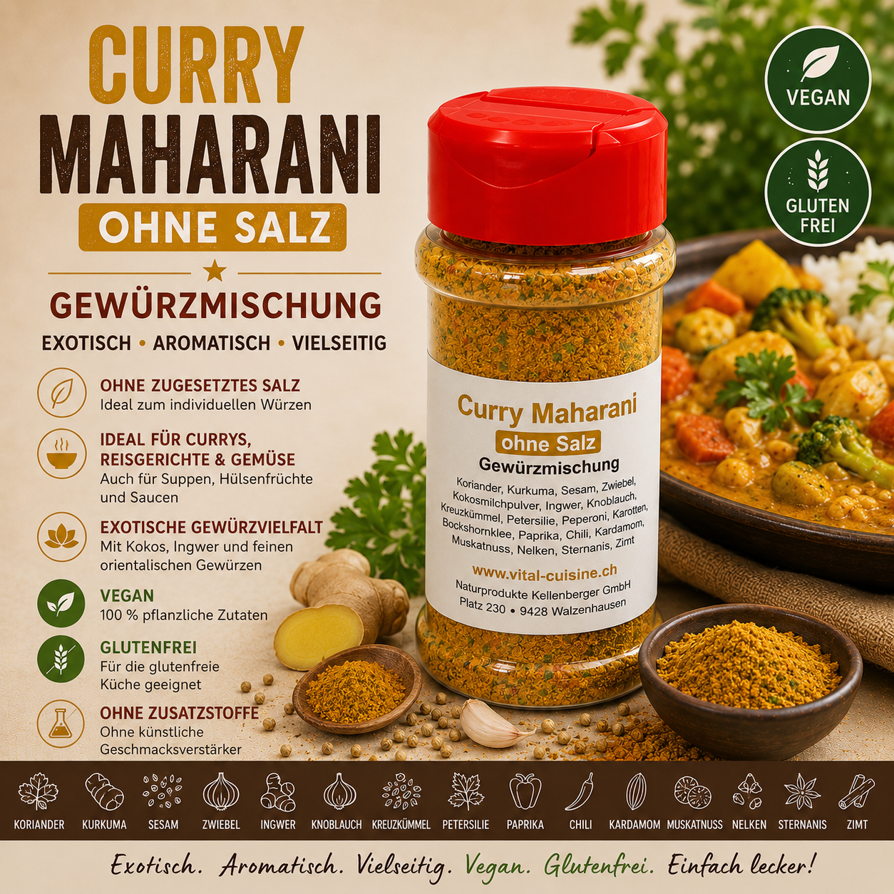 Curry Maharani (ohne Salz)