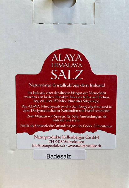 Alaya Himalaya Badesalz im Karton 1 kg Alaya Himalaya Badesalz im Karton 1 kg