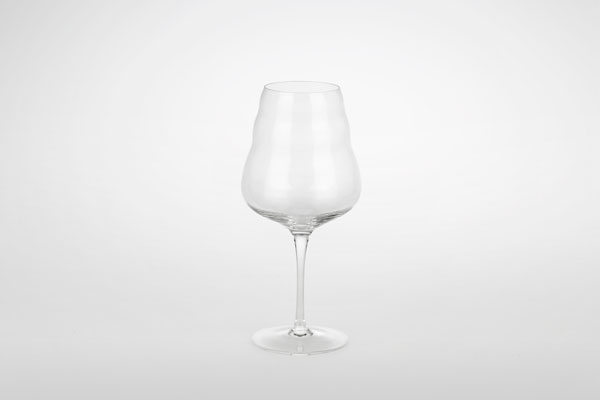 Weissweinglas, mundgeblasen, Blume des Lebens weiss, 0.4l