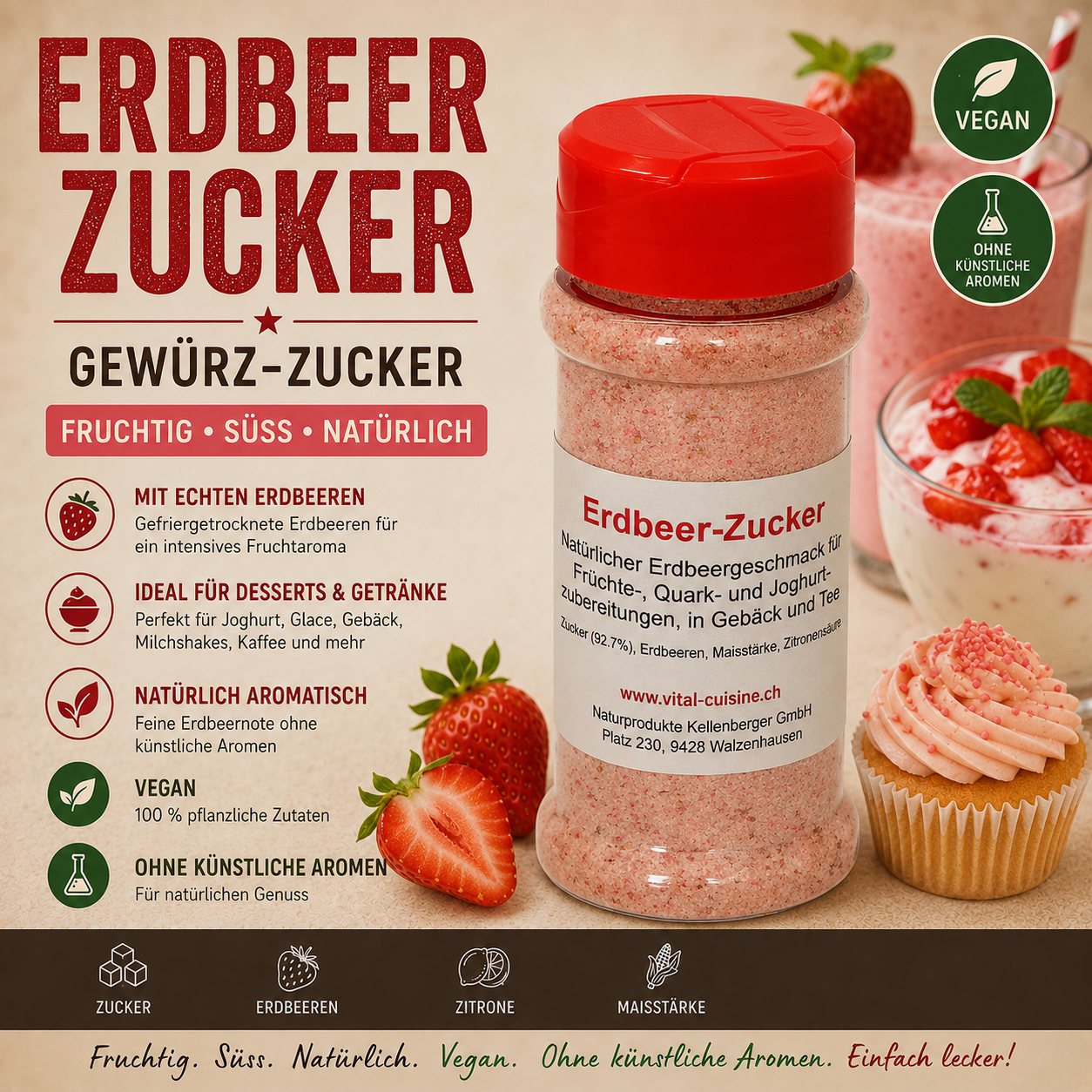 Erdbeer-Zucker