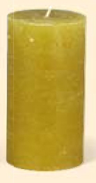 Raureifkerze Zylinder, lindengrün 150/80