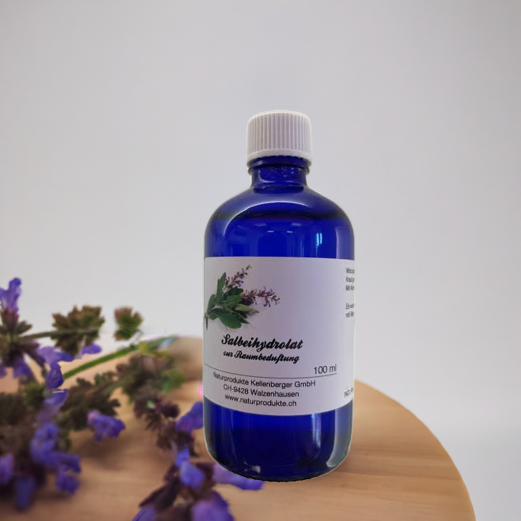 Salbei-Hydrolat zur Raumbeduftung, 100ml mit Alkohol Salbei-Hydrolat zur Raumbeduftung, 100ml mit Alkohol