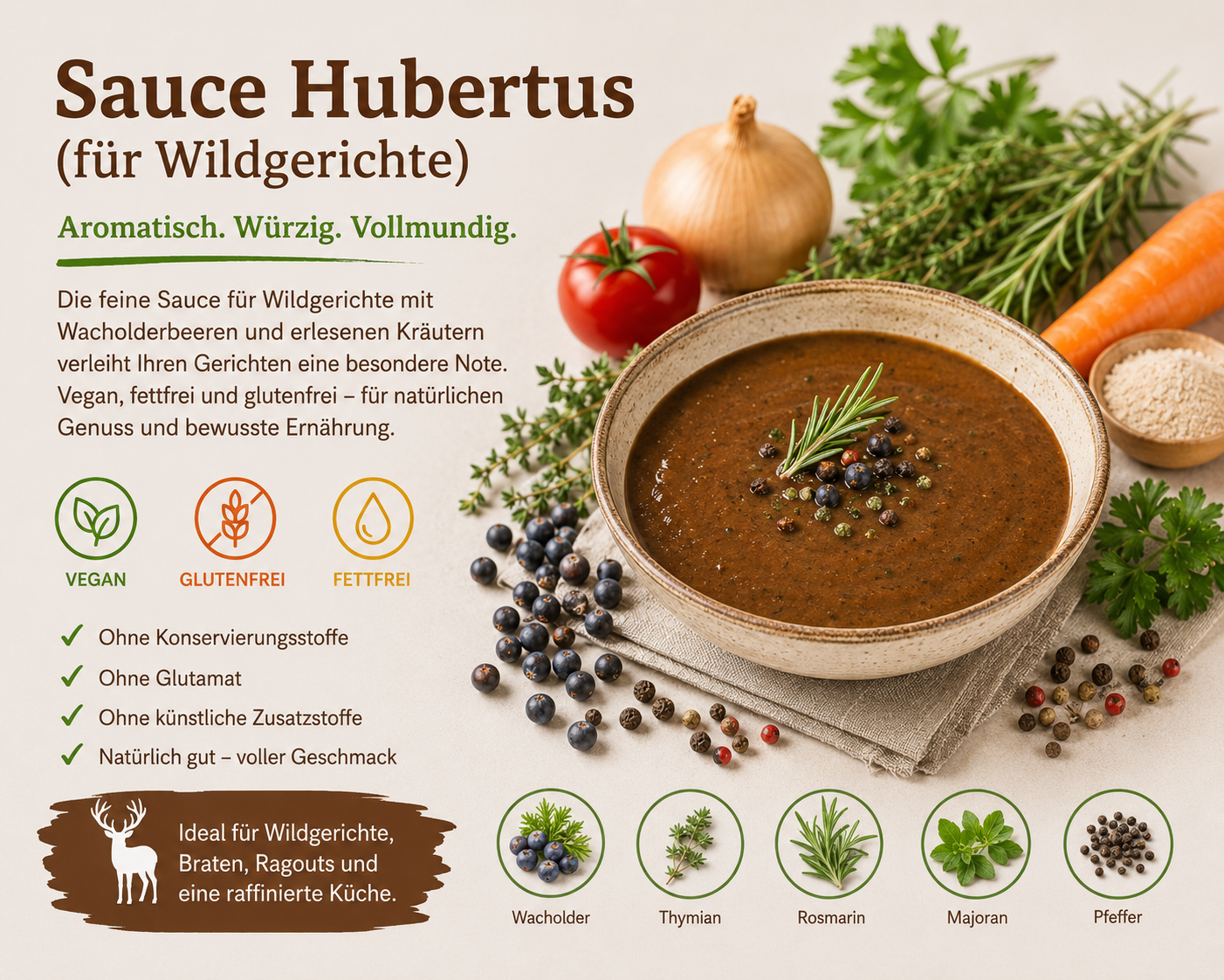 Sauce Hubertus (für Wildgerichte)