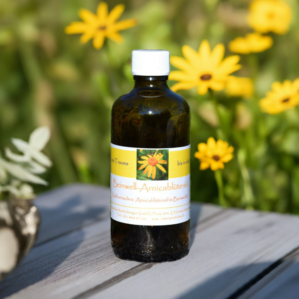 Beinwell-Arnika-Blütenessenzenöl, 100ml Beinwell-Arnika-Blütenessenzenöl, 100ml