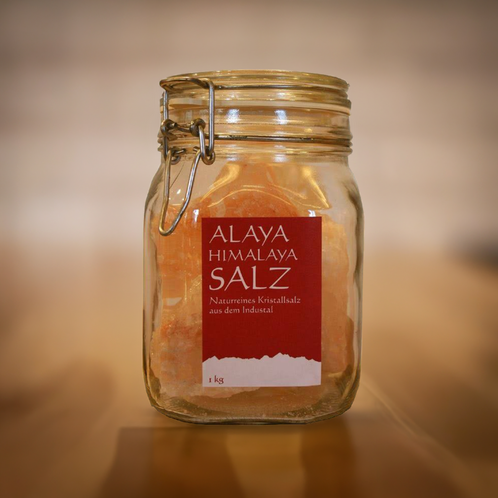 Himalaya Kristallsalz Brocken im Glas, 1kg Himalaya Kristallsalz Brocken im Glas, 1kg