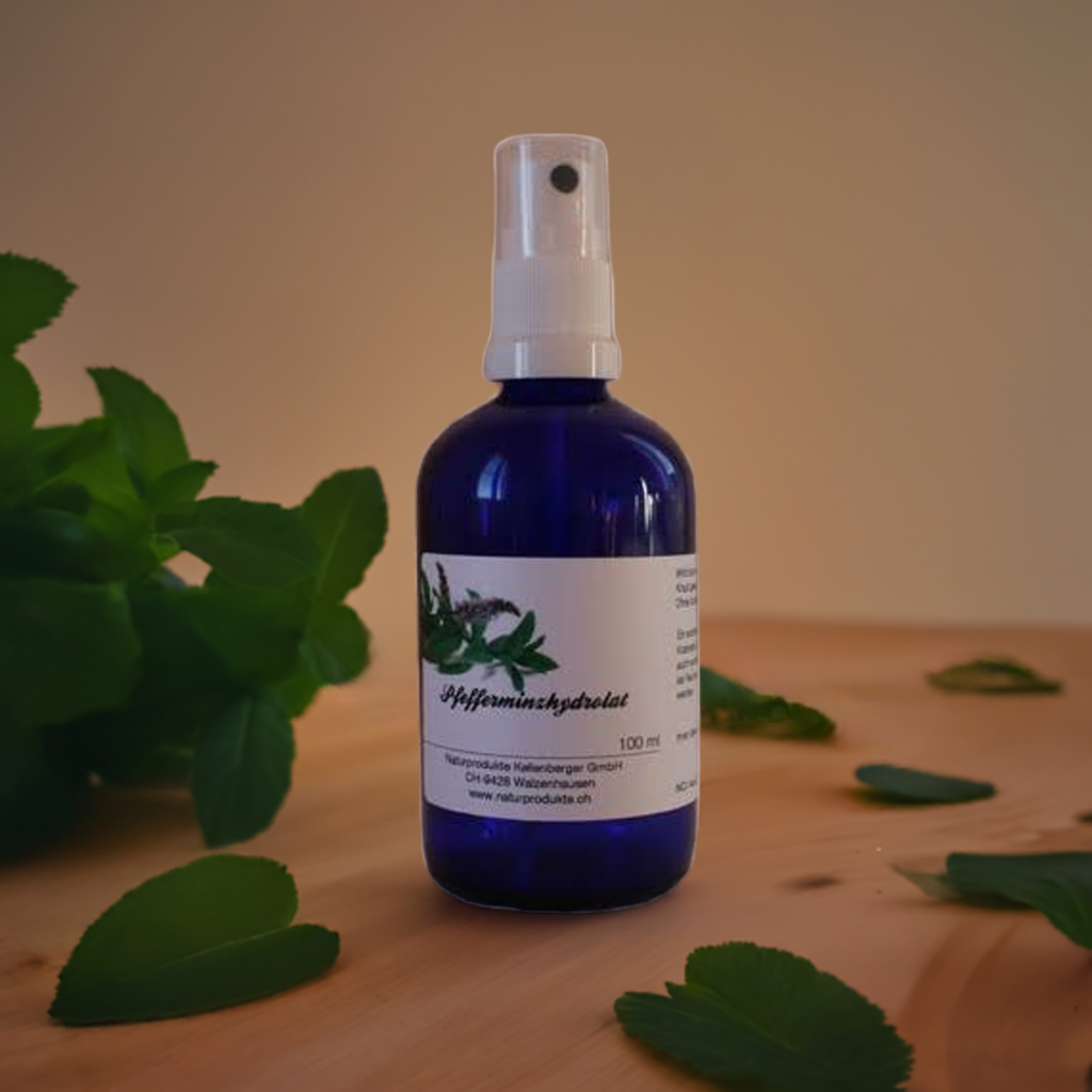 Pfefferminz-Hydrolat mit Sprühkopf, 100ml Pfefferminz-Hydrolat mit Sprühkopf, 100ml