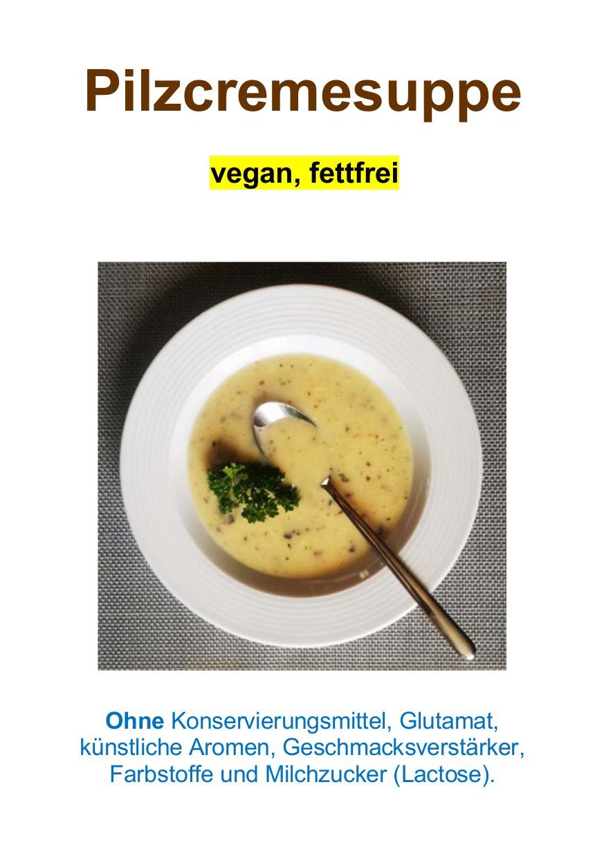 Pilzcremesuppe, 70g