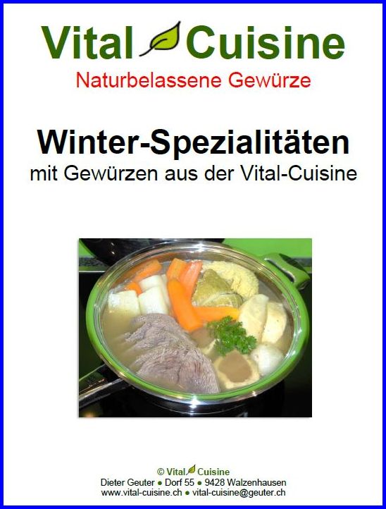 Rezeptbroschüre "Winter-Spezialitäten"