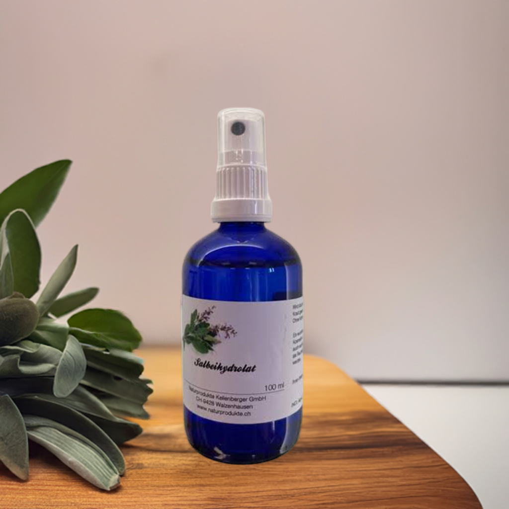 Salbei-Hydrolat mit Sprühkopf, 100ml Salbei-Hydrolat mit Sprühkopf, 100ml