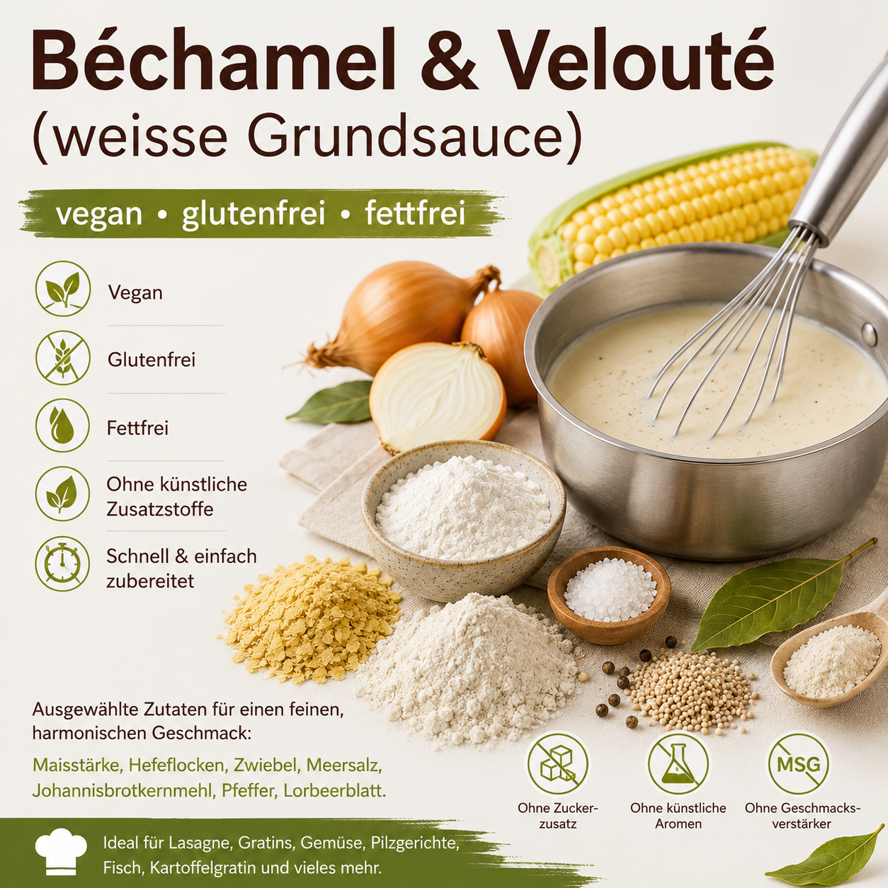 Béchamel & Velouté (weisse Grundsauce)