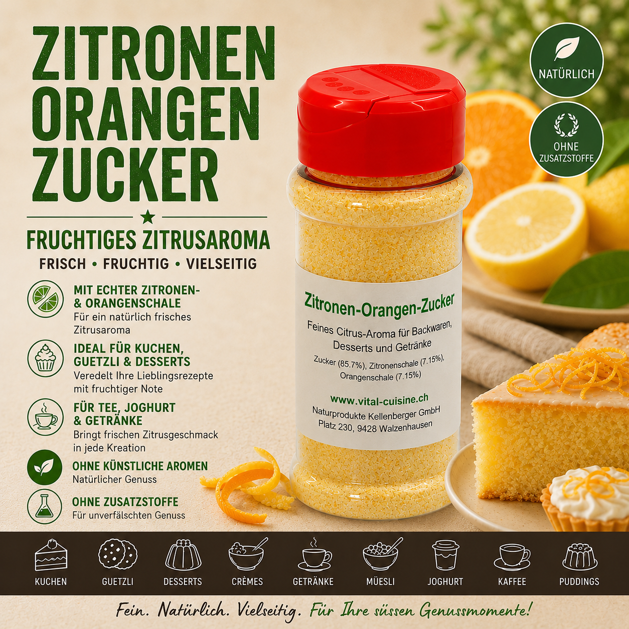 Zitronen Orangen Zucker