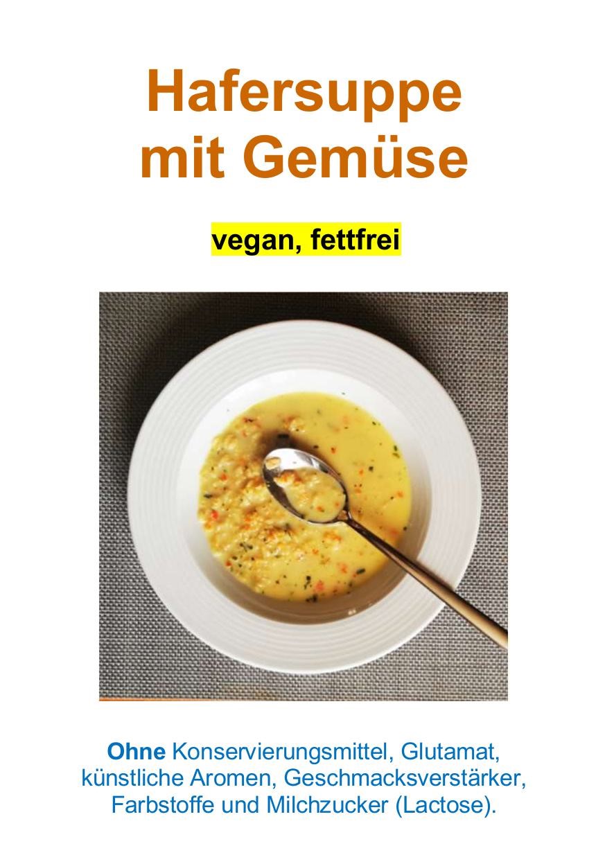 Hafersuppe mit Gemüse, 90g Hafersuppe mit Gemüse, 90g