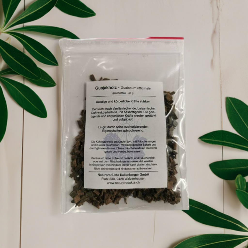 Guajakholz, Guaiacum officinale, geschnitten 40g Guajakholz, Guaiacum officinale, geschnitten 40g