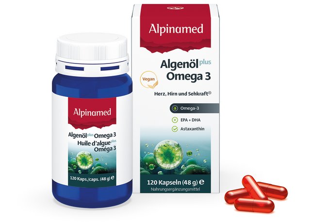 Algenöl plus Omega 3 , 120 Kapseln