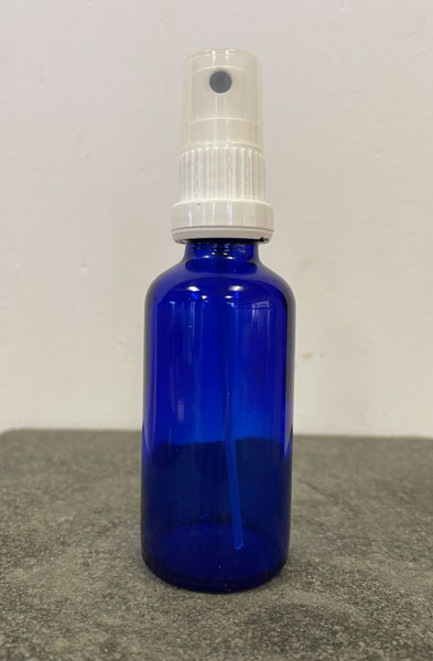 Sprayflasche blau mit Sprühkopf, 30 ml
