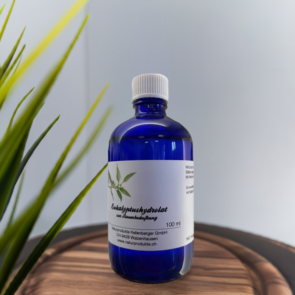 Eukalyptus-Hydrolat zur Raumbeduftung, 100ml mit Alkohol Eukalyptus-Hydrolat zur Raumbeduftung, 100ml mit Alkohol
