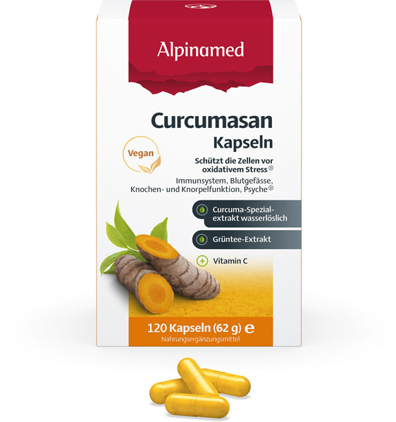 Illu_Curcumasan_FS_Kapseln_D_mitte Alpinamed Curcumasan Kapseln