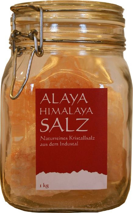 Alaya Himalayasalz Brocken im Glas 1 kg